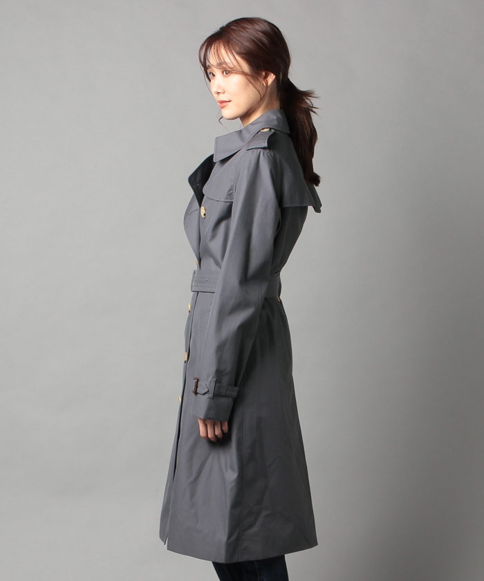 Womens Clothing Coats Raincoats and trench coats Burberry Cotton The Long Kensington Heritage Trench Coat in Blue 