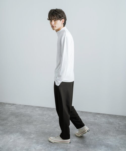 ロングtシャツ メンズ レディース ハイネック 長袖 モックネック 綿 コットン カジュアル シンプル ボトル タートル 重ね着 レイヤード 9859 ロッキーモンロー Rocky Monroe D Fashion