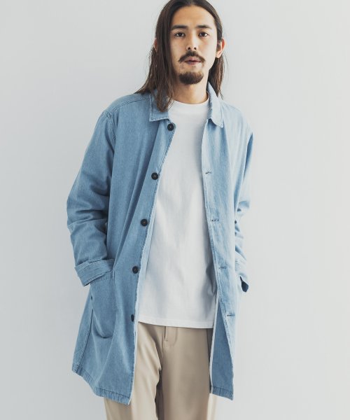 クーポン デニムショップコート メンズ レディース ステンカラー ライトアウター ロング ミドル スプリング きれいめ カジュアル ワーク 無地 シンプル 春 夏 秋 ス ロッキーモンロー Rocky Monroe D Fashion クーポン デニムショップコート メンズ レディース ステンカラー ライトアウター ロング ミドル スプリング きれいめ カジュアル ワーク 無地 シンプル 春 夏 秋 ス ロッキーモンロー Rocky Monroe D Fashion