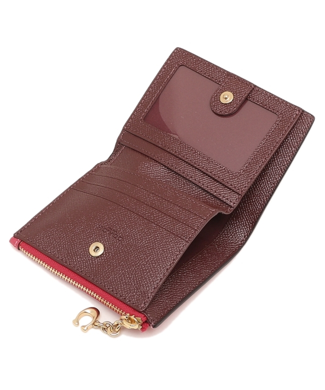 COACH - 【COACH】 コーチ 二つ折り財布ピンク【送料込み】 の