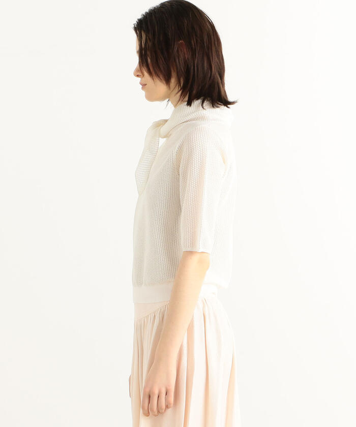 セール 50%OFF】ペーパーレース スカーフネックプルオーバー