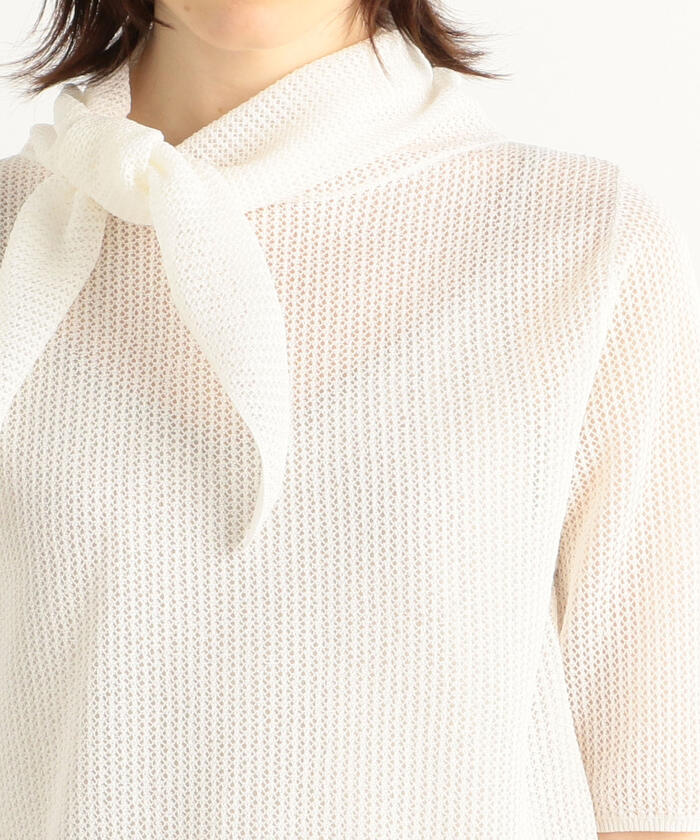 セール 50%OFF】ペーパーレース スカーフネックプルオーバー