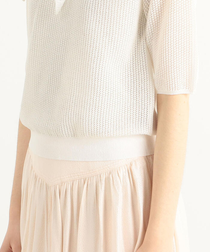 セール 50%OFF】ペーパーレース スカーフネックプルオーバー