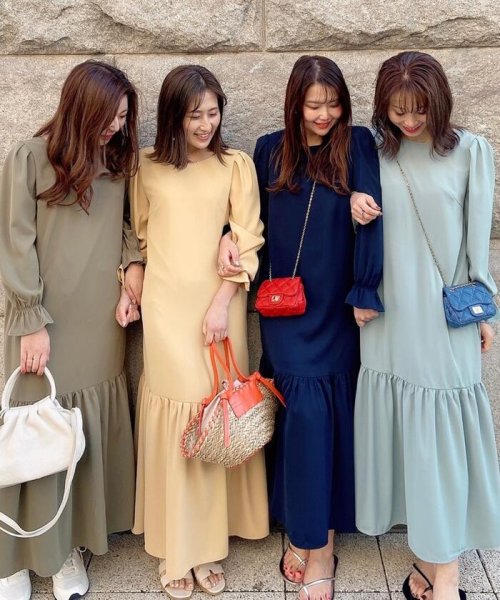 セール バックリボンティアードワンピース 手洗い可能 ビッキー Vicky D Fashion