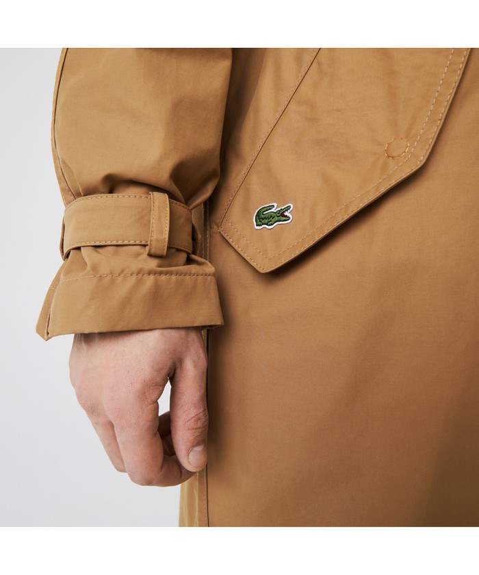 セール】ラコステ LACOSTE エポーレット付きステンカラーコート セール】ラコステ LACOSTE エポーレット付きステンカラーコート