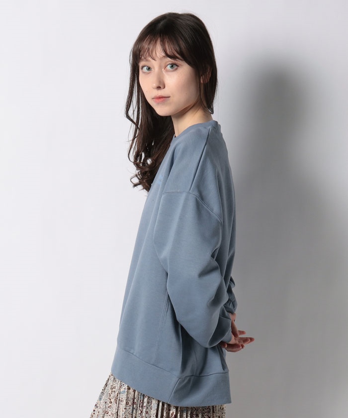 OUTDOORPRODUCTS】防シワ加工 ポンチ素材 ロゴ入りスウェット