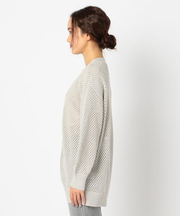 セール 40%OFF】メッシュ柄Vネックカーディガン(503828227