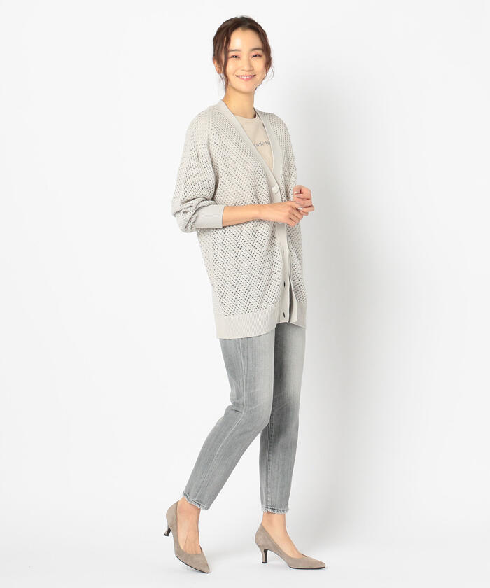 エンフォルド　グレーVネックカーディガン coen｜サラコテンジクVネックカーディガン | Rakuten Fashion