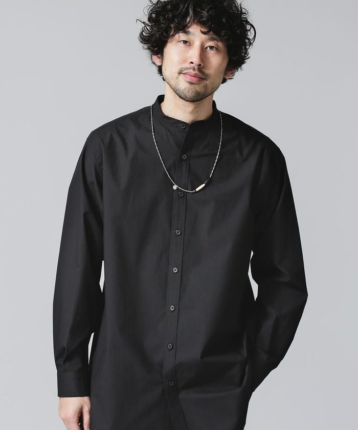 セール 50%OFF】リラックス バンドカラーロングシャツ(503701469 セール 50%OFF】リラックス バンドカラーロングシャツ(503701469