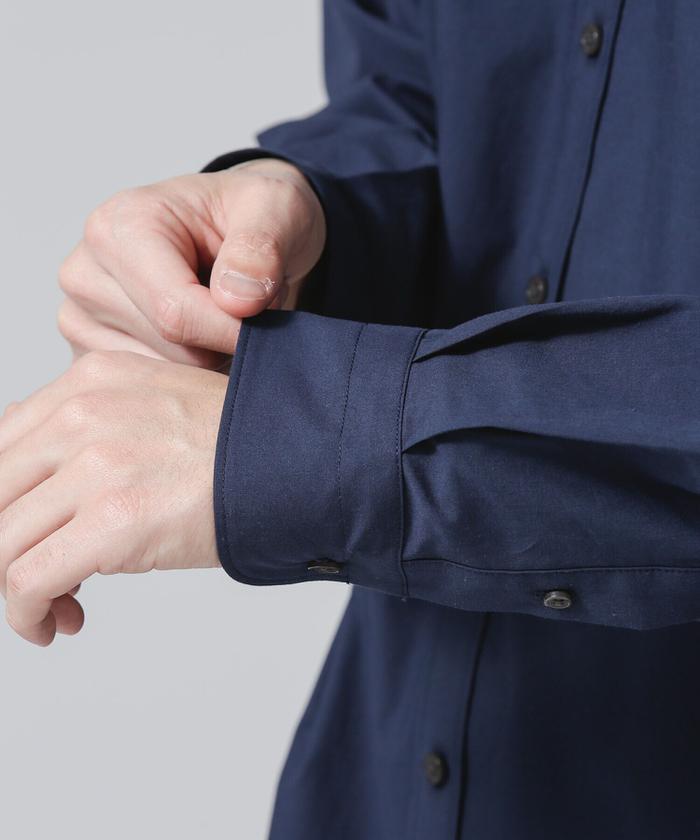 セール 50%OFF】リラックス バンドカラーロングシャツ(503701469