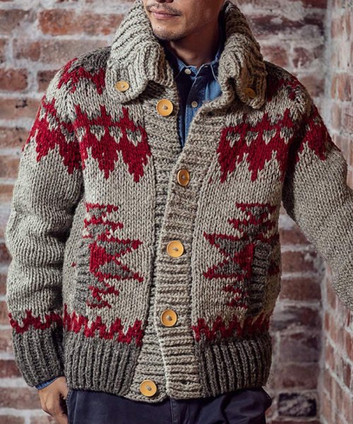 ペルー製 チマヨ カーディガン カーディガン カウチンセーター メンズ 男性 ワラワラ Wara Wara D Fashion