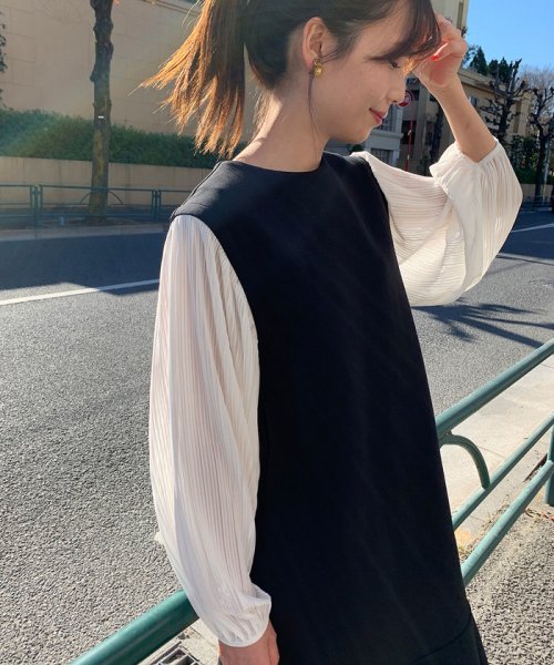クーポン セール 50 Off Web限定 袖ボリューム裾フレアワンピース ビス Vis D Fashion