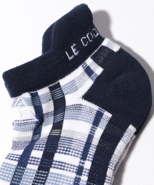 マドラスチェックアンクル丈ソックス ルコックスポルティフ ゴルフ Le Coq Sportif Golf D Fashion