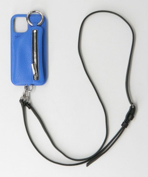 ＜AJEW＞CADENAS ジップ ストラップ iPhone 12/12 Proケース ∴