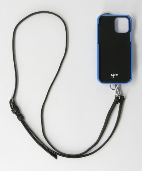 ＜AJEW＞CADENAS ジップ ストラップ iPhone 12/12 Proケース ∴