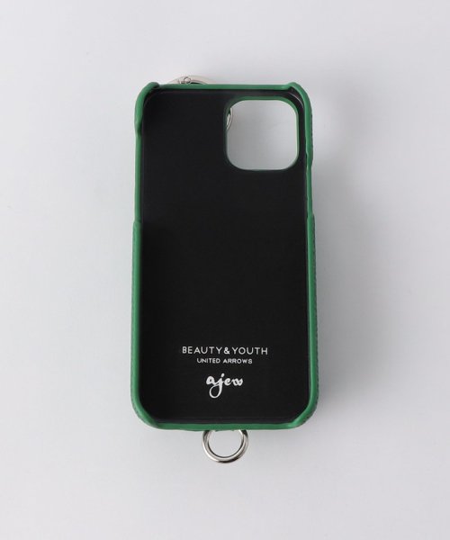 ＜AJEW＞CADENAS ジップ ストラップ iPhone 12/12 Proケース ∴