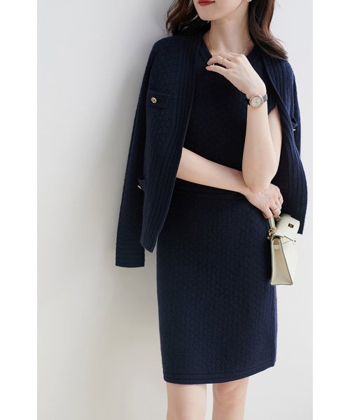 セール ニットワンピース ジャケット セットアップ 韓国ファッション ガーリードール Girly Doll D Fashion セール ニットワンピース ジャケット セットアップ 韓国ファッション ガーリードール Girly Doll D Fashion