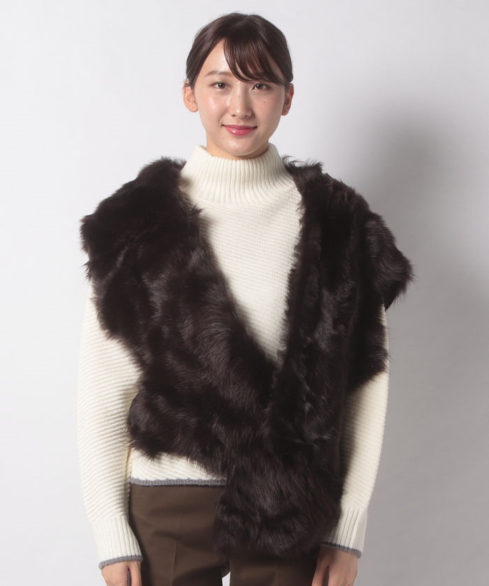 KARL DONOGHUE ムートンニットコンビスヌードイギリス製新品 | mdh.com.sa