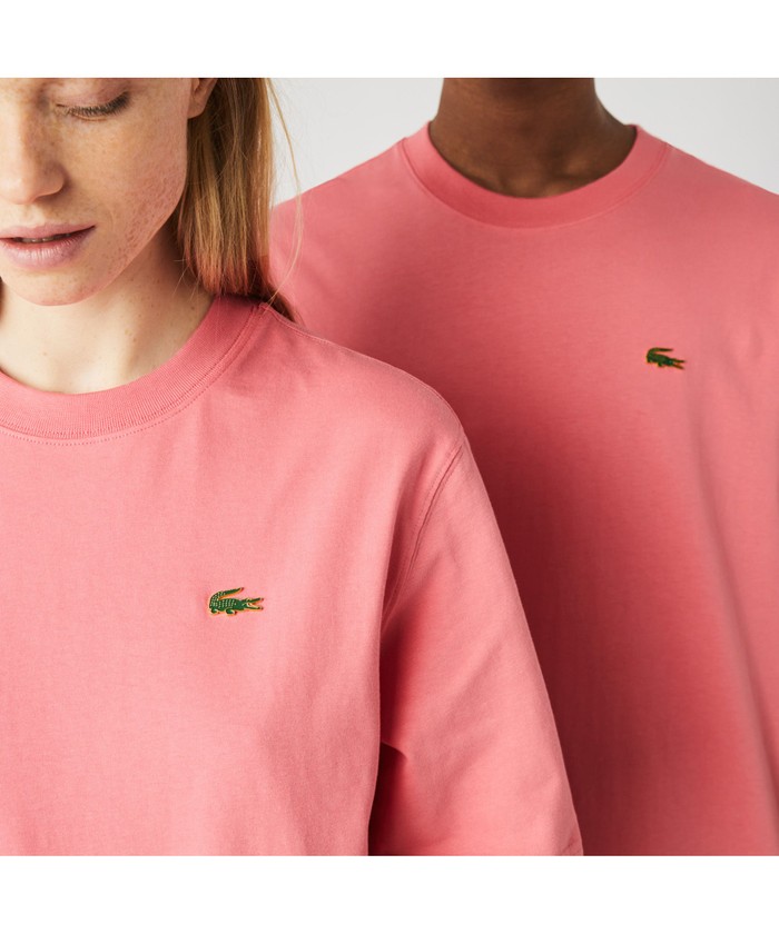 LACOSTE L！VEメタルバッジプレーンポロシャツ