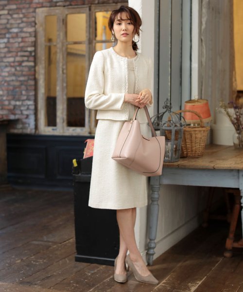 セール 60 Off リボンヤーンツイードタイトワンピース アナイ Anayi D Fashion