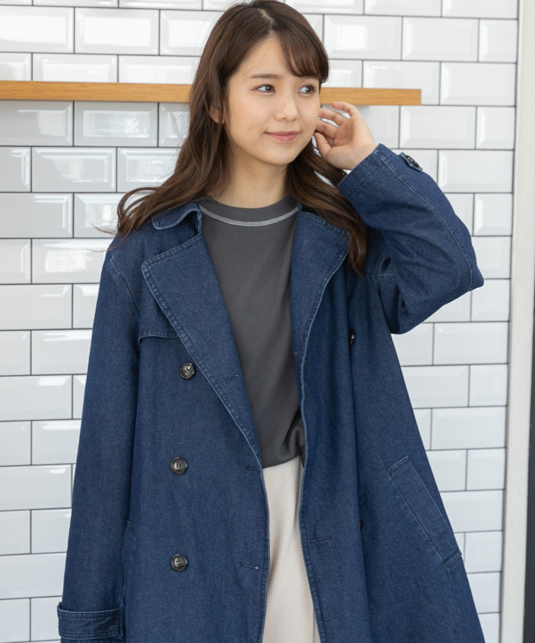 セール62%OFF】デニムトレンチコート(503852579) | アドティエ(ad thie