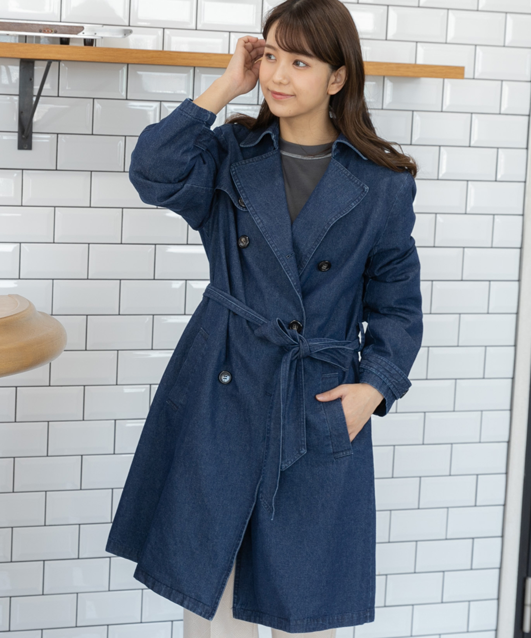 セール62%OFF】デニムトレンチコート(503852579) | アドティエ(ad thie