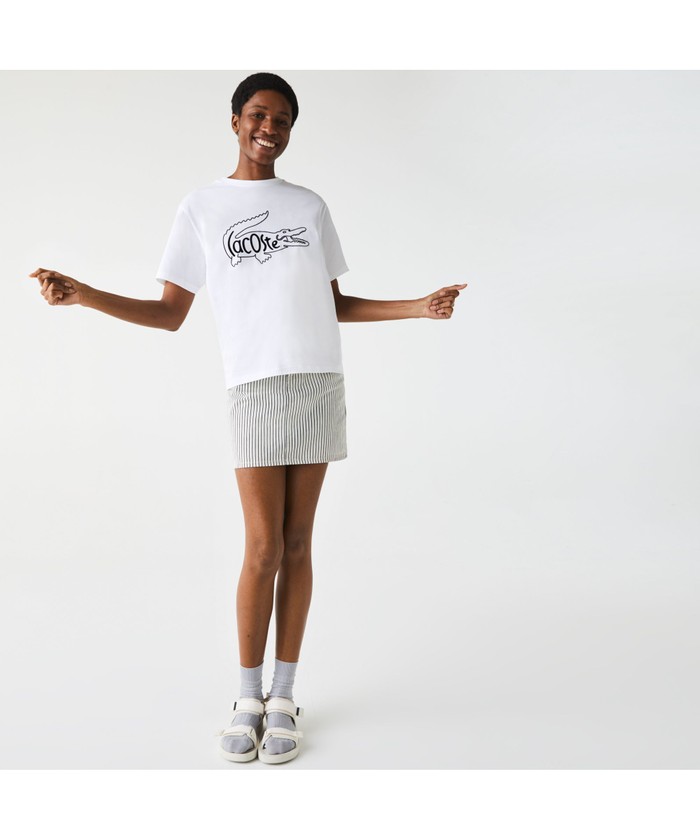 セール】ラコステ LACOSTE クロコロゴプリントTシャツ(503859020