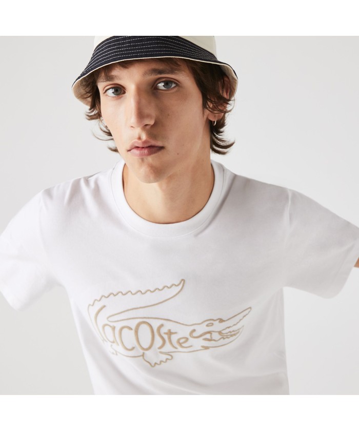 セール】ラコステ LACOSTE ヘリテージビッグロゴ刺しゅうTシャツ