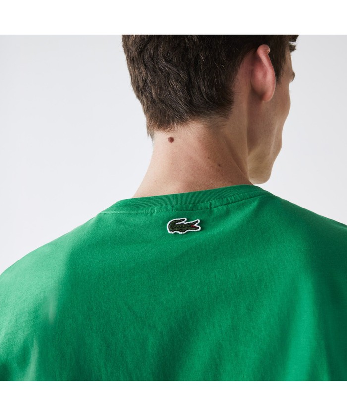 Lacoste ラコステ Croc Pique ロゴ Tシャツ 日本未入荷 ラコステ LACOSTE クラックワニロゴTシャツ （ネイビー