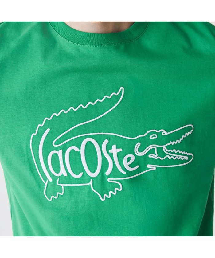 セール】ラコステ LACOSTE ヘリテージビッグロゴ刺しゅうTシャツ