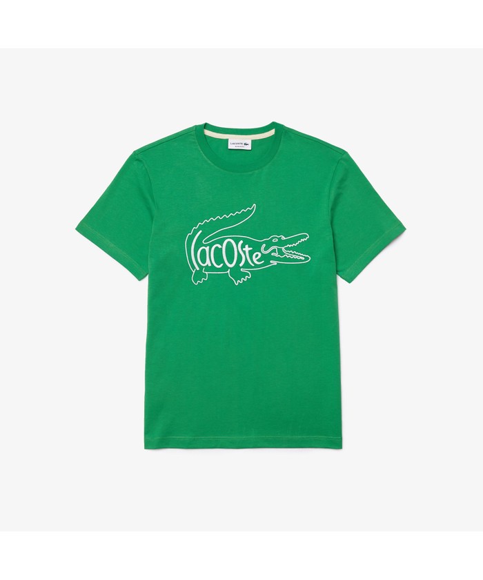 ラコステ 半袖 Tシャツ メンズ 新品　未使用 ビック クロコダイル イラスト 売切りセール！在庫処分特価】【海外サイズ】ラコステ(Lacoste