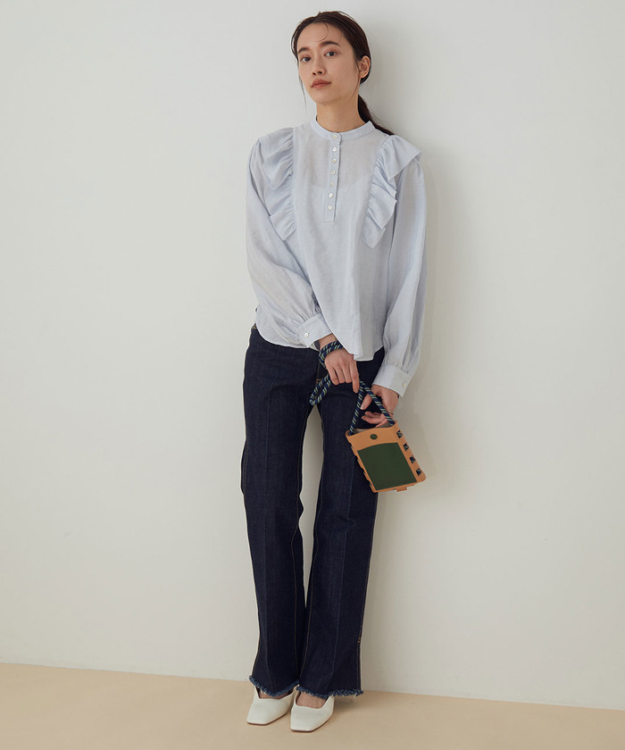 Adam et Rope&#39; - 【chiho】ショルダーフリルブラウス ADAM ET ROPE'｜フリルブラウス | Rakuten Fashion(楽天