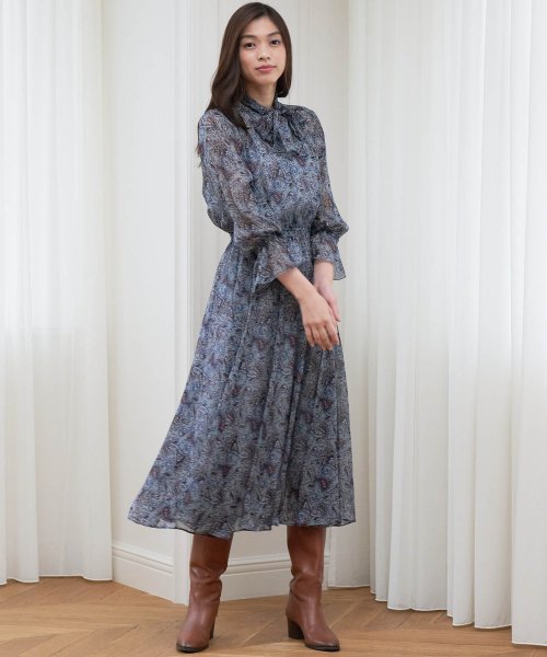 セール ペイズリープリントフレアワンピース アナイ Anayi D Fashion