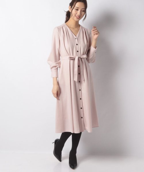 セール Sウールジョーゼットvネックワンピース ベルト付き アナイ Anayi D Fashion セール Sウールジョーゼットvネックワンピース ベルト付き アナイ Anayi D Fashion
