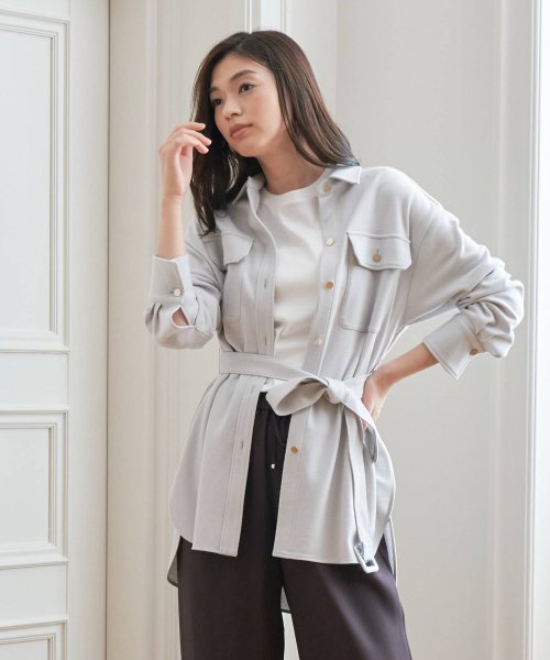 ウールアッシュクロングシャツ（ベルト付き）