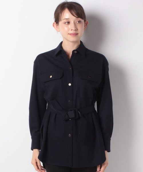 ウールアッシュクロングシャツ（ベルト付き）