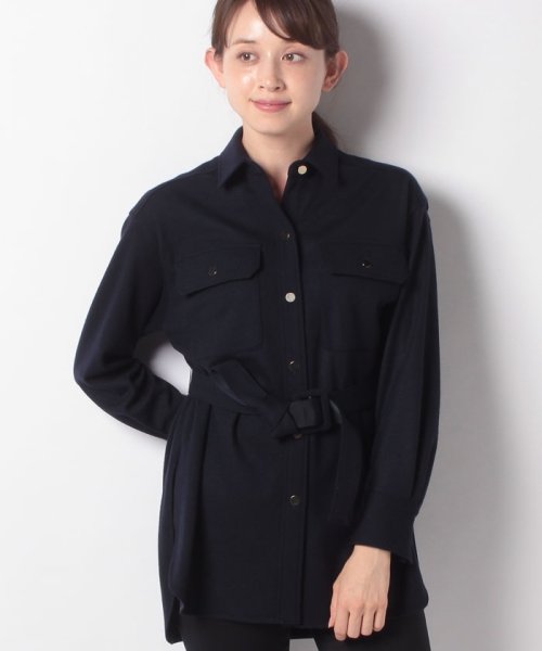 ウールアッシュクロングシャツ（ベルト付き）