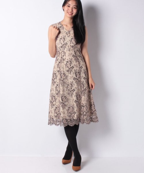セール フラワーリバーレースフレアワンピース アナイ Anayi D Fashion