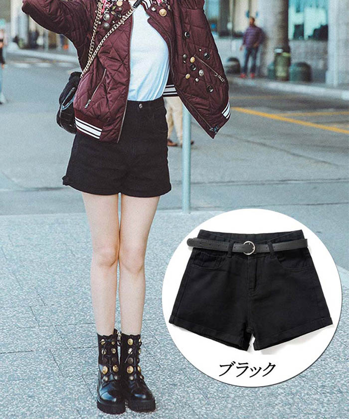 セール20%OFF】ハイウエスト デニムショートパンツ レディース 夏 ...