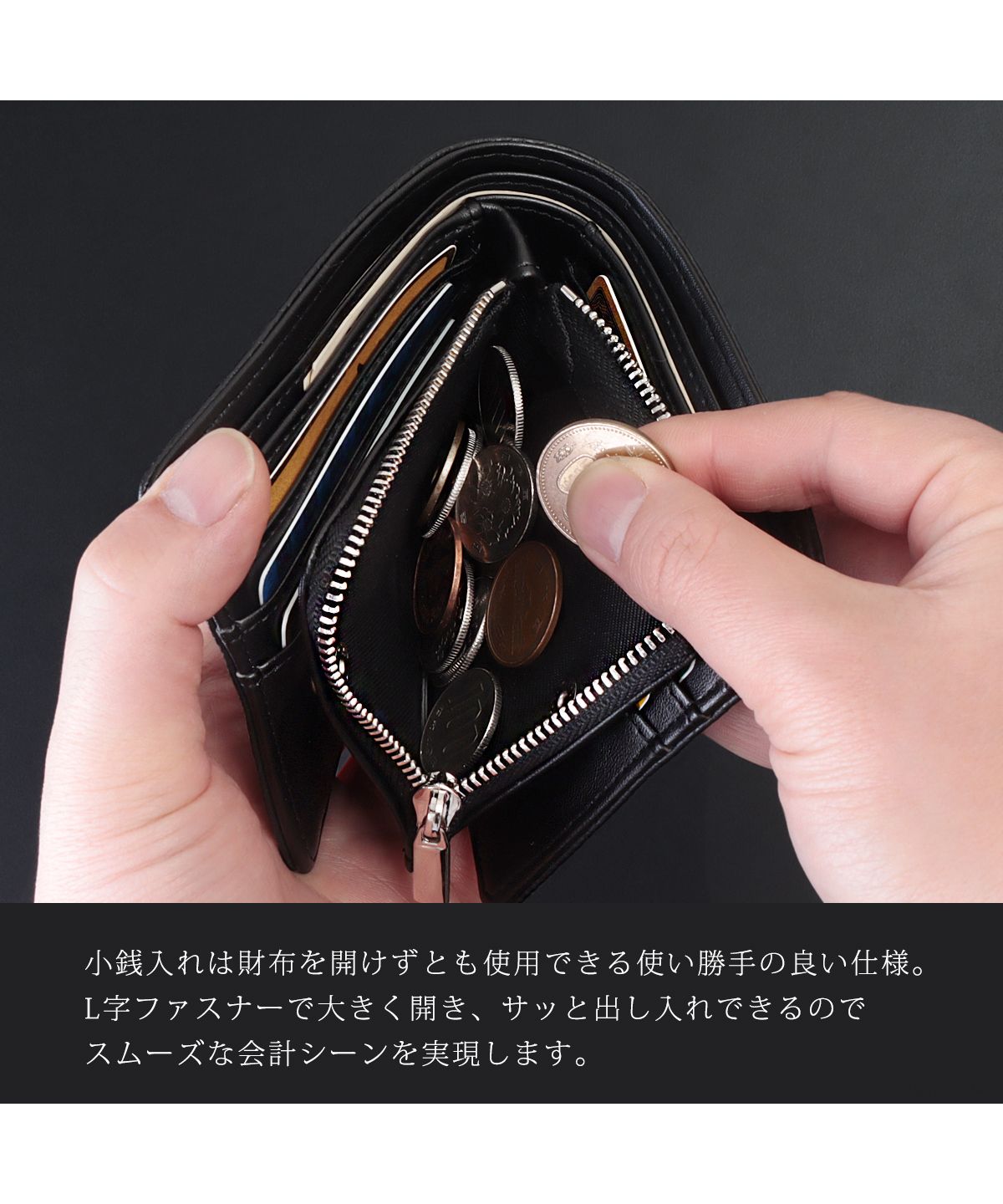 ヴァキュア VACUA 財布 メンズ 二つ折り 本革 牛革 レザー L字 ヴァキュア VACUA 財布 メンズ 二つ折り 本革 牛革 レザー L字