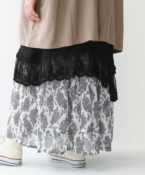 裾レースペチコートワンピース オシャレウォーカー Osharewalker D Fashion 裾レースペチコートワンピース オシャレウォーカー Osharewalker D Fashion