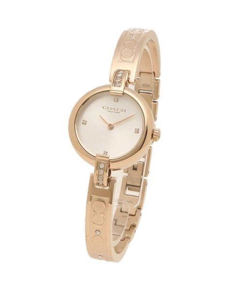 コーチ 時計 レディース クリスティ 26mm バングル クォーツ ホワイト ピンクゴールド Coach コーチ Coach D Fashion