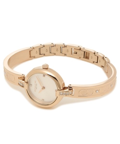 コーチ 時計 レディース クリスティ 26mm バングル クォーツ ホワイト ピンクゴールド Coach コーチ Coach D Fashion