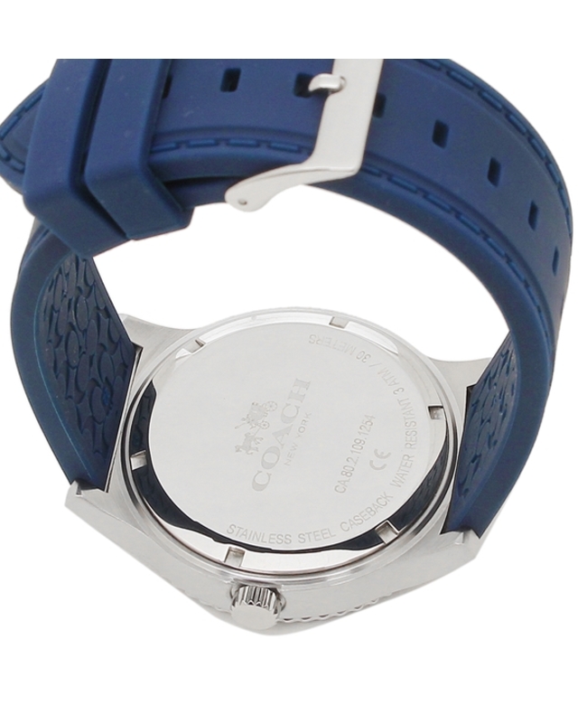 【美品】coach コーチ　腕時計　リビングトンラバー ブルー コーチ 腕時計 メンズ リビングトン 38MM COACH 14602066 ブルー