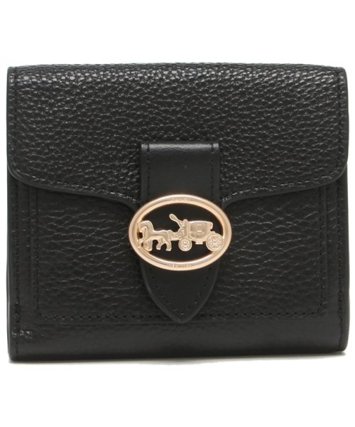 コーチ 二つ折り財布 アウトレット ジョージア ミニ財布 ブラック レディース COACH 6654 IMBLK