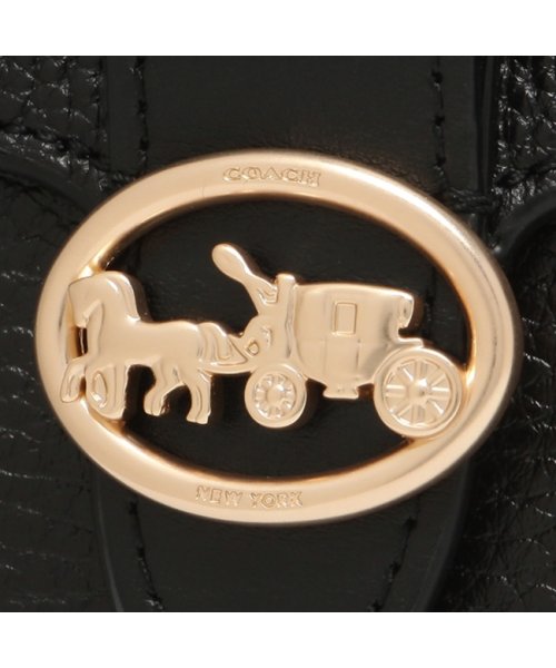 コーチ 二つ折り財布 アウトレット ジョージア ミニ財布 ブラック レディース COACH 6654 IMBLK
