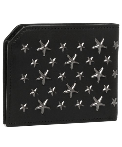 ジミーチュウ 二つ折り財布 メンズ Jimmy Choo Albany Black Gunmetal ブラック ガンメタル ジミーチュウ Jimmy Choo D Fashion