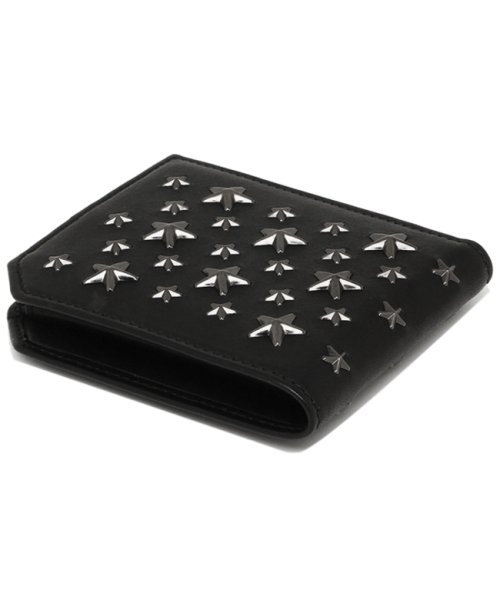 ジミーチュウ 二つ折り財布 メンズ Jimmy Choo Albany Black Gunmetal ブラック ガンメタル ジミーチュウ Jimmy Choo D Fashion