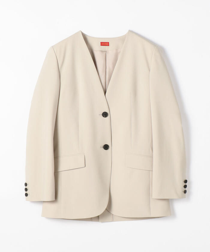 セール 30%OFF】ウーステッドウールトロピカル ノーカラー