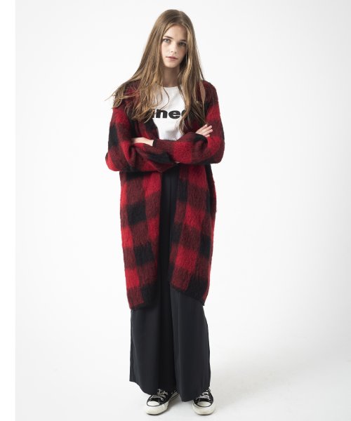 セール 50 Off バッファローチェックロングカーディガン アルアバイル Allureville D Fashion